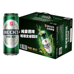 百威 贝克醇麦啤酒 10.0°P全麦酿造 500ml*12听