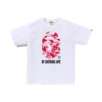 BAPE 005101Q 迷彩猿人印花 白色 XL 短袖T恤