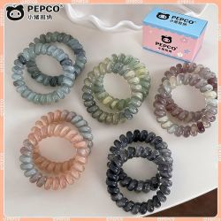 小猪班纳 10根组合电话线发圈头绳高级感简约发绳无痕女童扎头皮筋