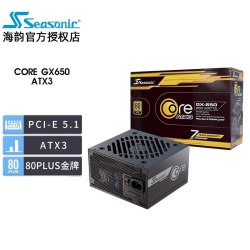 海韵 FOCUS GX750/GX650W 750W电源台式机电脑金牌全模组650W电源