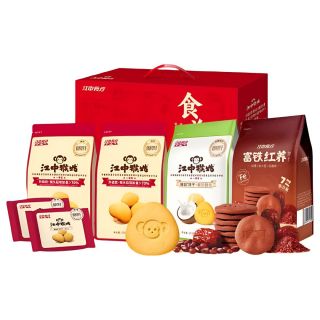 江中猴姑 彩虹饼干礼盒 缤纷口味 624g 赠礼袋