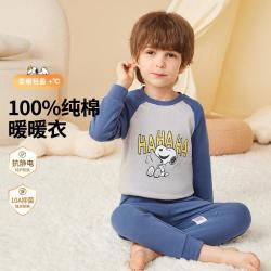 史努比 宝宝睡衣薄款100%棉夏季气婴幼家居服空调服