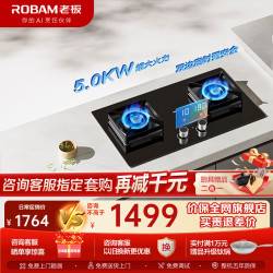 老板 E1燃气灶煤气灶双灶家用炉具5.2kW智慧大