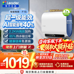 海尔 双胆扁桶电热水器60升家用储水式超薄热水镁棒免更换一级能效节能海尔出品统帅 60L
