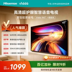 Vidda R系列 一级能效版 43VR1QD 液晶电视 43英寸 FHD