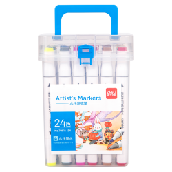 得力 水性马克笔24色双头 70816-24
