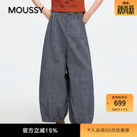 MOUSSY 2026夏季新品复古通勤风高腰宽松休闲长裤女028JSC31-1067 145