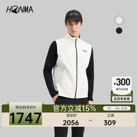 HONMA 2026男士拉链马甲百搭弹力亲肤舒适 白色 XL