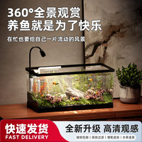 Barbarous Growth 生态鱼缸30cm小型水草种子缸桌面水族箱DIY草缸新手造景缸家用缸 超清8K