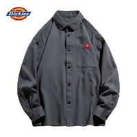 Dickies 26年新品 美式经典纯色大口袋工装长袖衬衫 四色可选