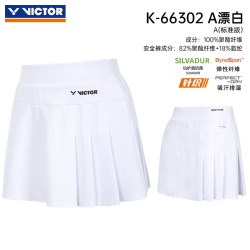 VICTOR 正品victor胜利羽毛球短裙女款针织运动休闲群K-66302