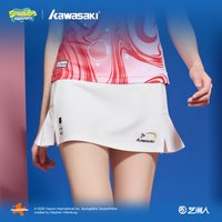 KAWASAKI 海绵宝宝联名羽毛球裙女款速干7A抗菌运动短裙防走光