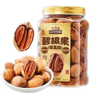 三只松鼠 草本味碧根果500g/罐