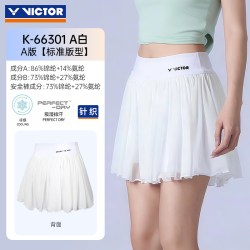 VICTOR 羽毛球服胜利女款吸湿排汗透气易干运动短裙K-66301