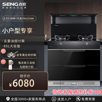 森歌 M3s集成灶消毒柜小尺寸长800mm宽油烟机燃气灶小户型正品新款大吸力 消毒柜款 右排烟 液化气20Y