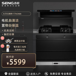 森歌 新款集成灶家用一体机环保灶台厨房油烟机燃气灶900尺寸消毒柜款集成灶K6 右排烟 液化气20Y