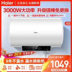海尔 电热水器60升3000W速热高温抑菌四季温水