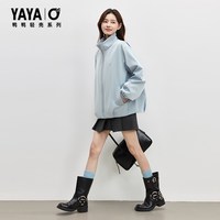 鸭鸭羽绒服 女士2026秋冬新品宽松立领休闲运动外套J