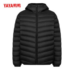 鸭鸭羽绒服 鸭鸭轻薄羽绒服男士2026年秋冬短款保暖休闲时尚连帽鸭绒保暖外套