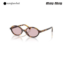 MIU MIU MIUMIU缪缪太阳镜女书呆子风墨镜椭圆形眼镜0MU04ZSF
