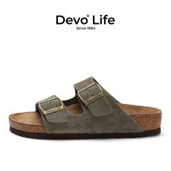 Devo Life Devo/的沃软木鞋男女同款休闲时尚勃肯拖鞋情侣凉拖2618