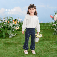 88VIP：jellybaby 女童春装裤子儿童秋季新款宝宝长裤外穿春秋小童喇叭裤女宝打底裤