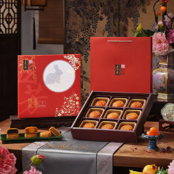 五芳斋 中华悦礼月饼礼盒 蛋黄清香莲蓉  9饼9味720克