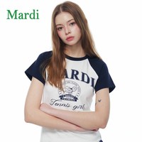 MARDI 玛尔帝 雏菊风字母印花 圆领短袖T恤