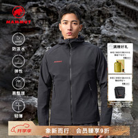 MAMMUT Macun 2.0 防风防泼水软壳夹克 1011-02420 男款 黑色 XXL