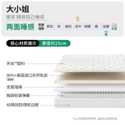 雅兰 软硬两用 乳胶床垫 独袋弹簧  20-25cm（含） 软硬适中