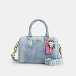COACH 波士顿单肩斜挎手提包 CW329 沙黄色配白色