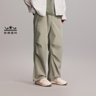 杰克琼斯 [原纱防晒]杰克琼斯秋季男装长裤休闲裤伞裤打褶男士226314002