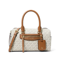 MICHAEL KORS 迈克高仕女包MK Bedford拉链开合女款波士顿单肩斜挎包礼物送女友 香草包/橡果棕