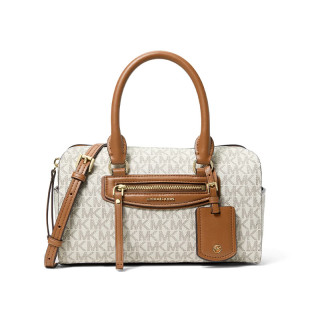 MICHAEL KORS 迈克高仕女包MK Bedford拉链开合女款波士顿单肩斜挎包礼物送女友 香草包/橡果棕