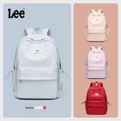 Lee 书包女初中生大容量休闲轻便双肩包大电脑包旅行背包 糖果蓝