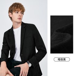 navigare 意大利小帆船黑色休闲西装男秋季时尚单西高级感西服外套