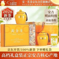 宋一 茶叶礼盒安吉白茶黄金芽绿茶特级2026新茶200g明前茶教师中秋送礼