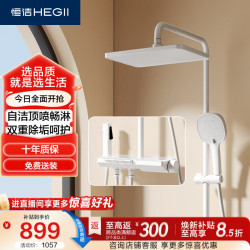 恒洁 Y55 琴悦系列 HMF938-333-WS 淋浴花洒套装 白色 恒温款