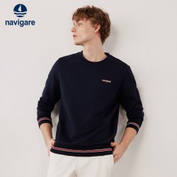 navigare 意大利小帆船休闲圆领卫衣男士套头衫