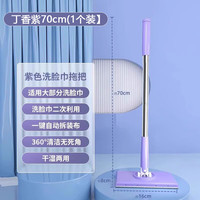 洗脸巾小拖把可夹布卫生间浴室墙面清洁托免手洗自动地板地拖湿巾 单拖把（送赃物夹）