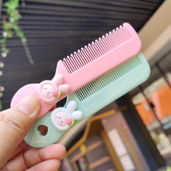 婴儿梳宝宝梳安全梳小孩新生儿童头发女童便携小女童可爱小花挂坠