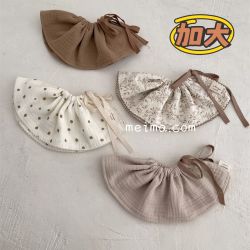 韩版纯棉纱布婴儿口水巾男女宝宝围嘴围兜加大系带口水兜儿童花瓣