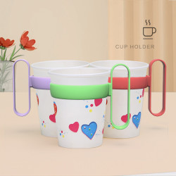 简约时尚家用便携杯子杯托儿童防烫水杯配件杯架茶道隔热防烫杯套