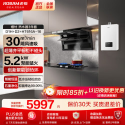 老板 油烟机烟灶套装 小黑翼D1P升级款D1H 30风量大吸力家用低音 抽油烟机燃气灶联