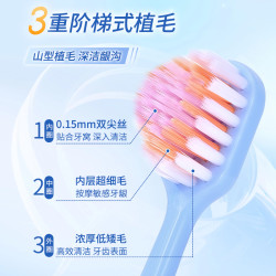 丝柏雅 山形牙刷高档超细软宽薄成人护龈软清洁按摩细毛