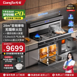 冈田 日本）柴火灶集成灶消毒柜蒸烤一体灶家用新型农村无烟柴火双灶烧木材家用大锅灶土灶 柴