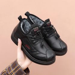 棉鞋女冬季保暖加绒中老年妈妈鞋防滑防水保暖奶奶棉鞋