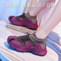室内健身鞋ins瑜伽跳绳鞋跑步机 专用软底深蹲减震防滑训练运动鞋