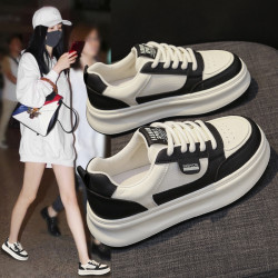 4.5cm增高小白鞋女2026新款春夏透气百搭韩版学生厚底休闲板鞋子