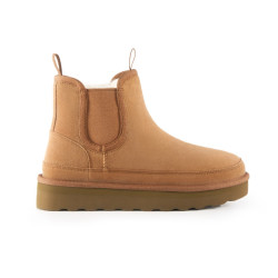 QICHENG/起程隆丰出品皮毛一体时尚厚底切尔西款雪地靴 W205YW